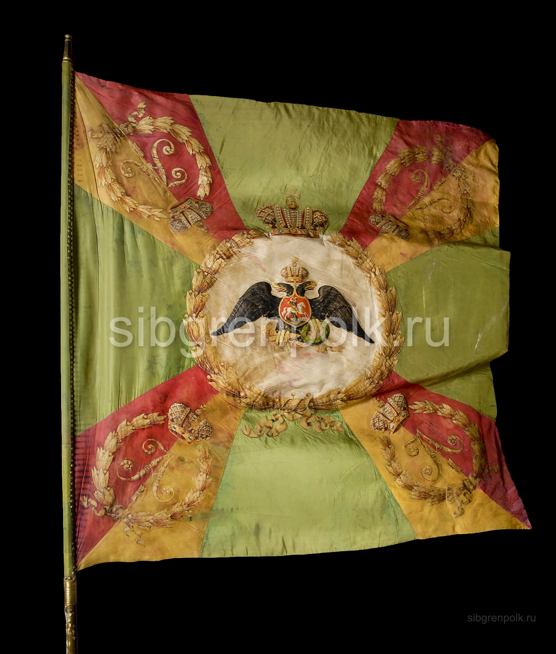 Знамя Сибирского гренадерского полка (Запасного батальона). Образец 1816 г. Россия, 1824 год. (ВСМЗ)