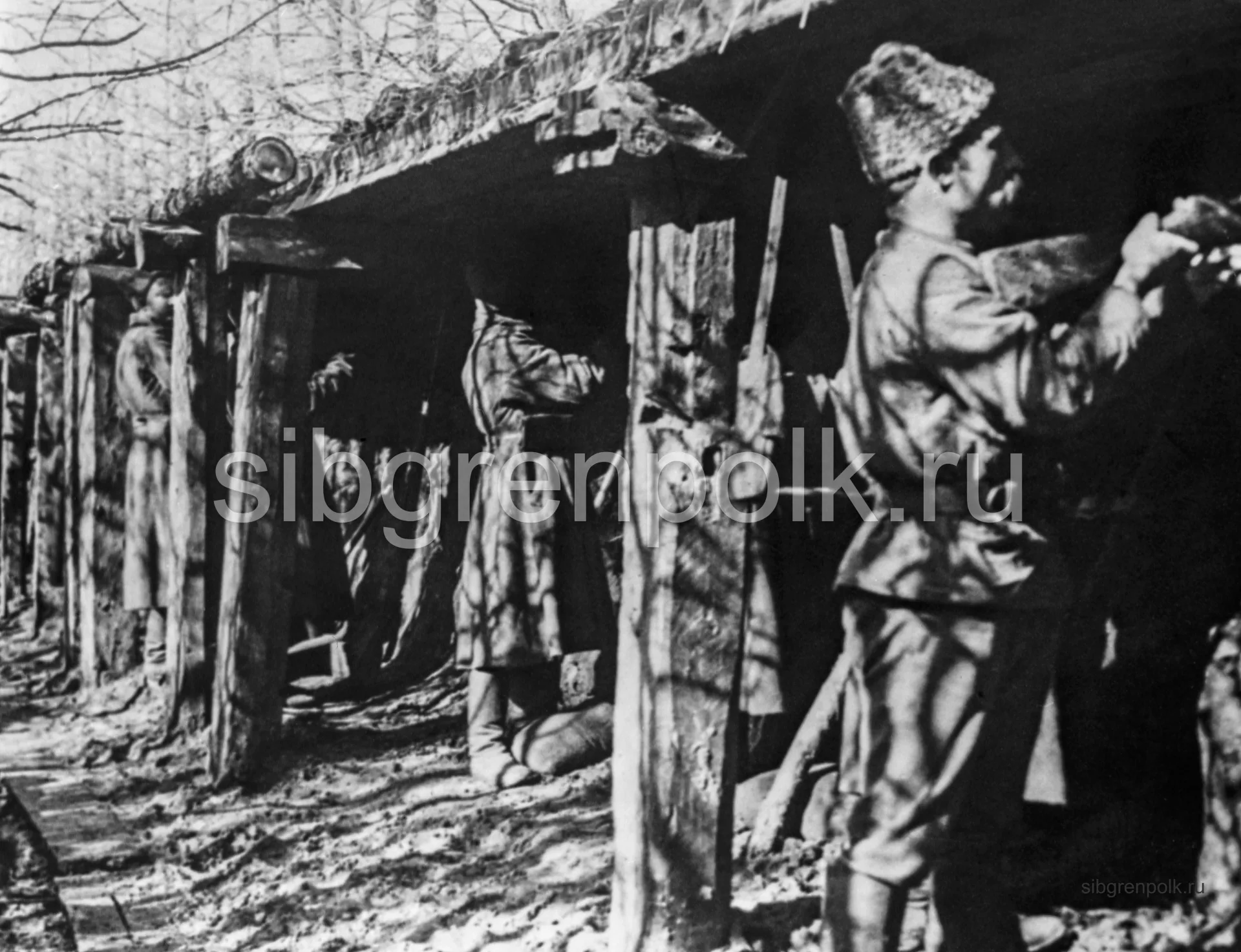 Боевой участок 12-й гренадерской роты, д. Шельвов р.Сервечь, зима 1916 г.