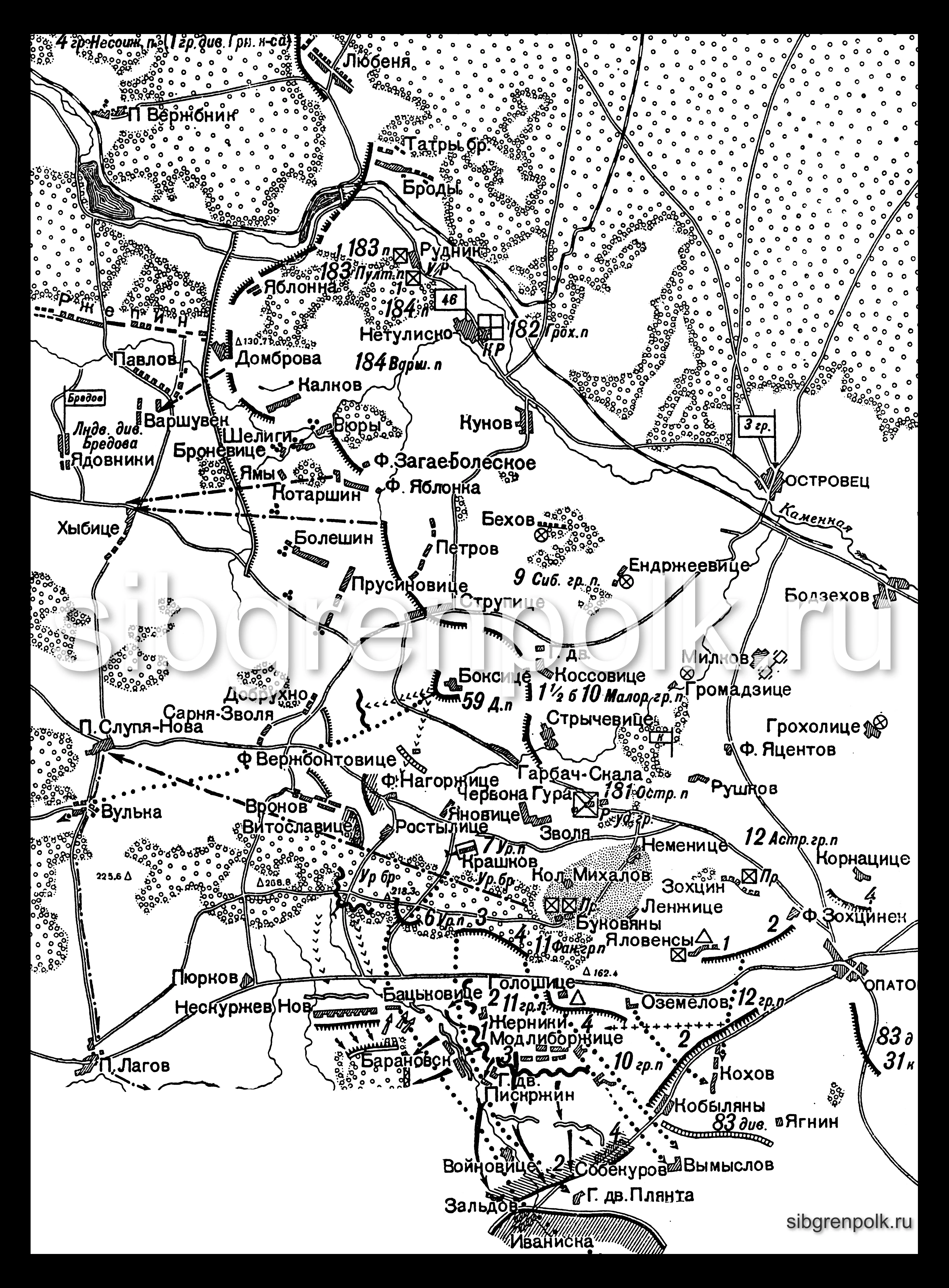 Боевые действия 25-го армейского корпуса 17-го мая 1915 г.