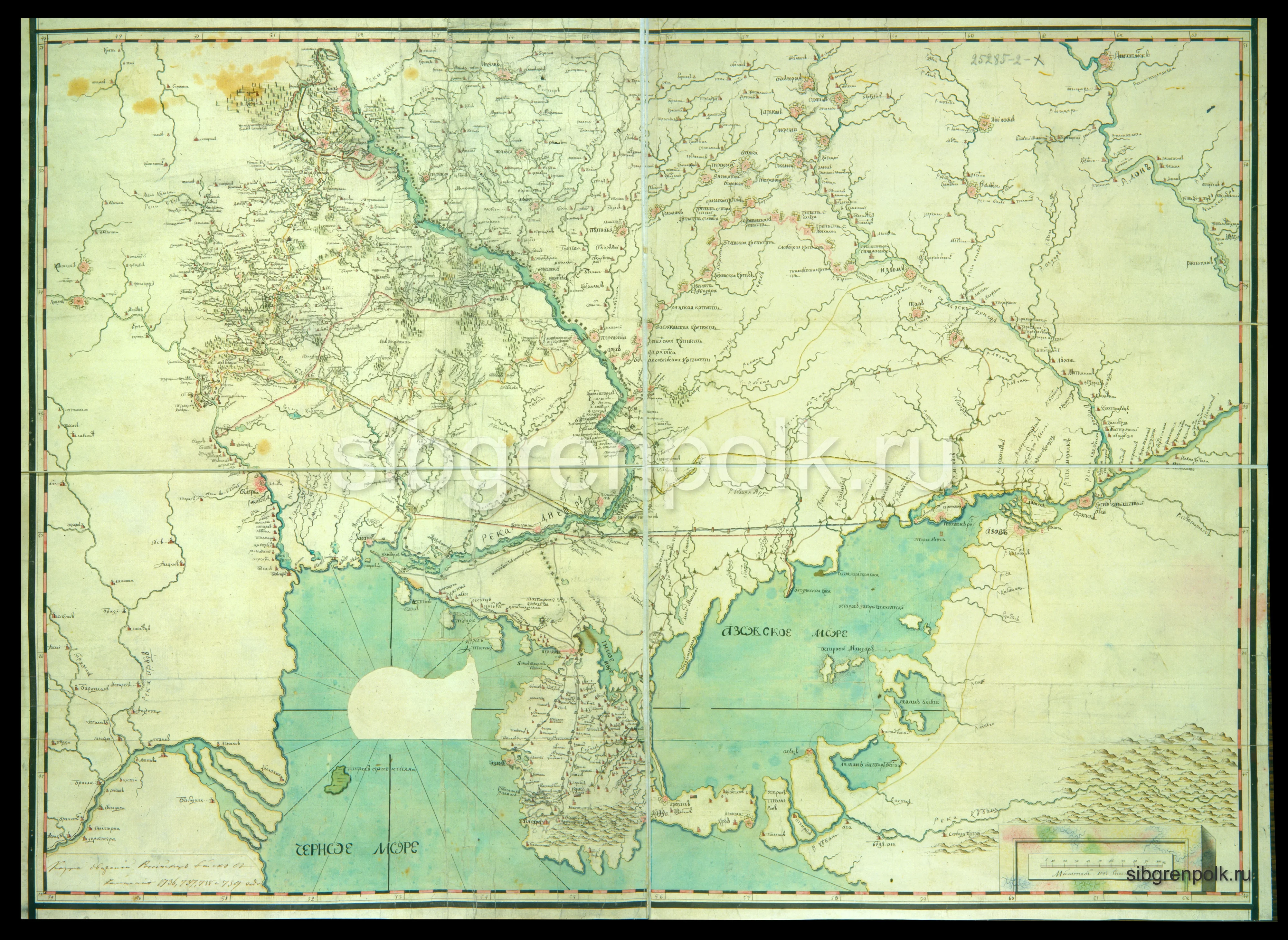 Карты. 1736–1739